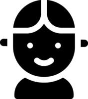 A black and white icon of a person with a headband vector