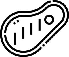A black and white image of a piece of meat vector