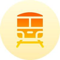 A yellow train icon on a white background vector
