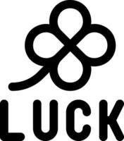 The lucky logo with a four leaf clover vector