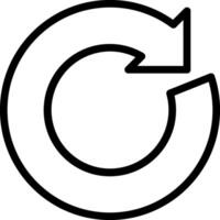 A black and white image of a circular arrow vector