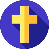 A cross icon in a flat design vector