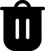 A black trash can icon on a white background vector