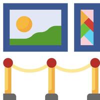 A picture frame, a rope, and a barrier vector