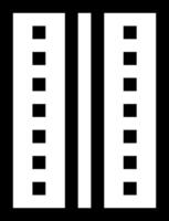 A black and white image of two film strips vector