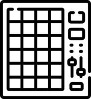 A black and white image of a keyboard vector