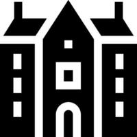 A black and white image of a building vector