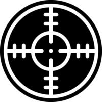A crosshair target in a circle with a crosshair vector