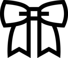 A black and white bow icon on a white background vector
