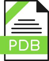 PDB Icon Design vector