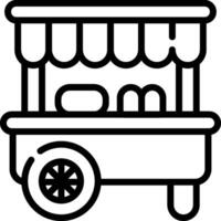 A food cart icon on a white background vector