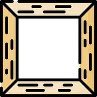 A wooden frame with a white background vector