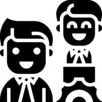 Two men in suits standing next to a clock vector