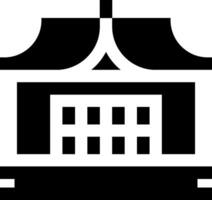 A black and white image of a building vector