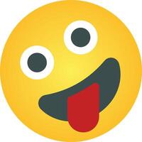A yellow smiley face with a tongue sticking out vector