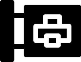 A black and white icon of a computer vector