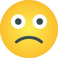 A sad emoticor with a sad face vector