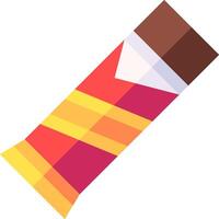 A colorful pencil with a red, yellow and orange stripe vector