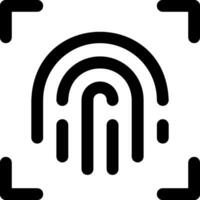 A black and white image of a fingerprint vector