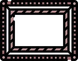 A square frame with a black and white pattern vector