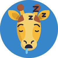 A giraffe with a blue circle around it vector
