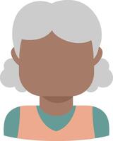 An old woman avatar with a white hair vector