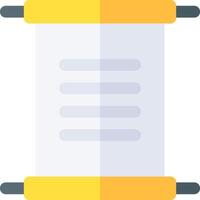 A scroll with a yellow handle and a yellow ribbon vector