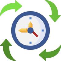A clock surrounded by arrows and arrows vector