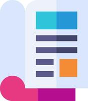 A book with a colorful cover and a colorful page vector