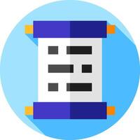 A scroll with a blue and white background vector