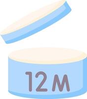A blue box with the number 12 on it vector