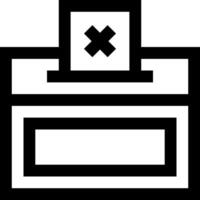 A black and white image of a voting machine vector