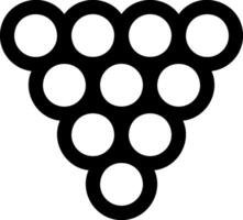 A black and white image of a grape cluster vector