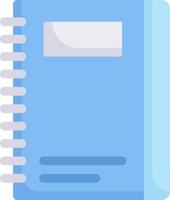 A blue notebook with a white page vector