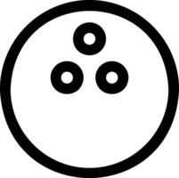 A bowling ball with three dots in the center vector