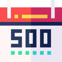 A colorful calendar with the word 500 on it vector