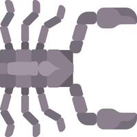 A scorpion is shown in a flat style vector