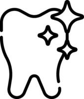 A tooth with stars on it vector