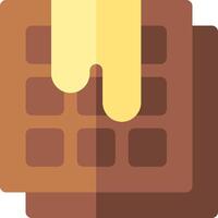 A chocolate bar with melted chocolate on top vector