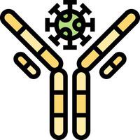 A cartoon image of a cell with two arms and a green dot vector