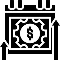 A calendar with a dollar sign on it vector