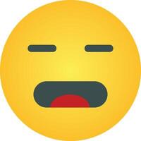 A yellow emoticion with a red tongue vector