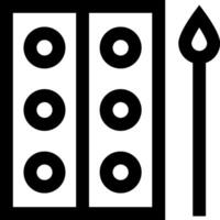 A black and white image of a box with a pencil and a pen vector