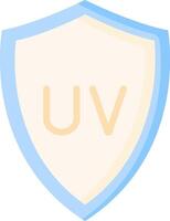 A shield with the word uv on it vector