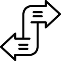 A black and white image of an arrow pointing to the left vector