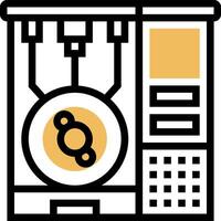 A computer with a disk in it vector