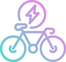 A bicycle with a lightning bolt on it vector