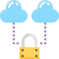 Cloud computing and security vector