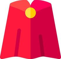A red cape with a yellow heart on it vector