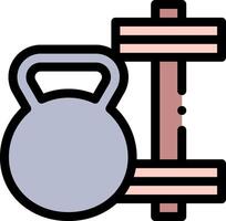 A kettlebell and dumbbell icon vector